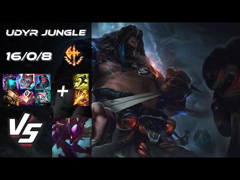JUNGLE Udyr vs Kha'Zix - NA Grandmaster Patch 25.18