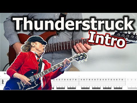 AC/DC - Thunderstruck Intro Guitar Riff (with Tabs)