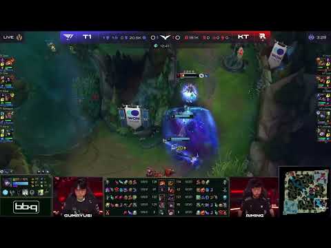 Gumayusi and Keria *HIDE on BUSH* to ambush KT Aiming! T1 vs KT playoffs Game1.