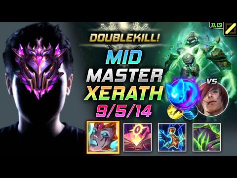 Master Xerath MID vs Sett - 천상계 장인 미드 제라스 템트리 룬 리안드리 콩콩이 ゼラス Зерат 远古巫灵 齊勒斯 - LOL KR 11.13