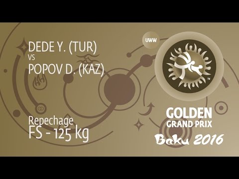 Repechage FS - 125 kg: Y. DEDE (TUR) df. D. POPOV (KAZ) by TF, 15-3