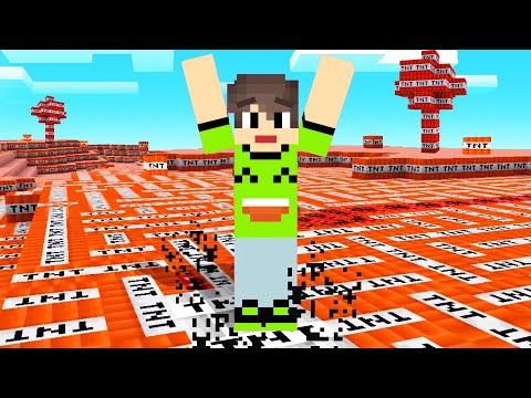 Playing MINECRAFT But The ENTIRE MAP IS TNT!