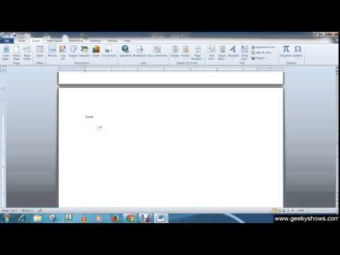 Microsoft Office Word 2010 Minimize and Maximize the Ribbon