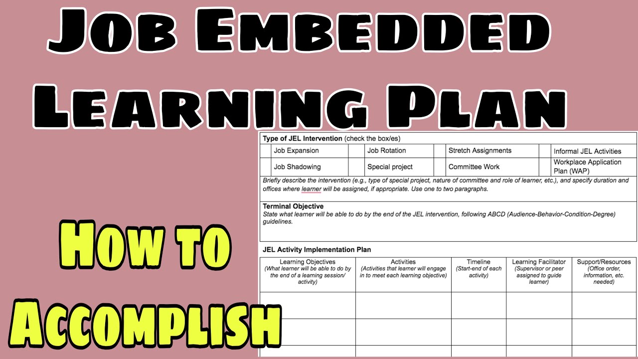 Job Embedded Learning for Teachers |How to Accomplish JEL PLAN