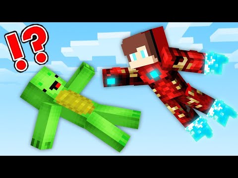 Mikey Saves JJ as Iron Man in Minecraft Challenge