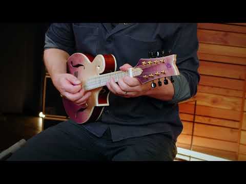 Ortega RMF200PF Americana Series F-Style Solid Flamed Maple Top Maple Neck 8-String Mandolin w/Croco Leather Case image 22