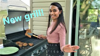 Trying out our new grill! | Indian American Couple