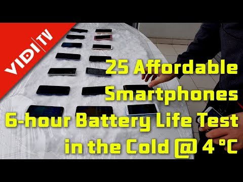 25 Affordable Smartphones – 6 Hours Battery Life Test in the Cold @ 4 °C