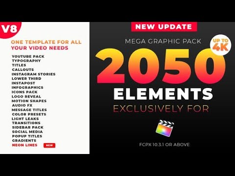 FCPX Mega Graphics Pack by IronNetwork || Apple Motion Openers & Intro Templates || VideoHive