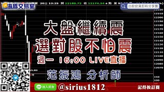 【海豚交易室】#范振鴻 0720，大盤繼續震 選對股不怕震 週一 16:00 LIVE直播 (圖)