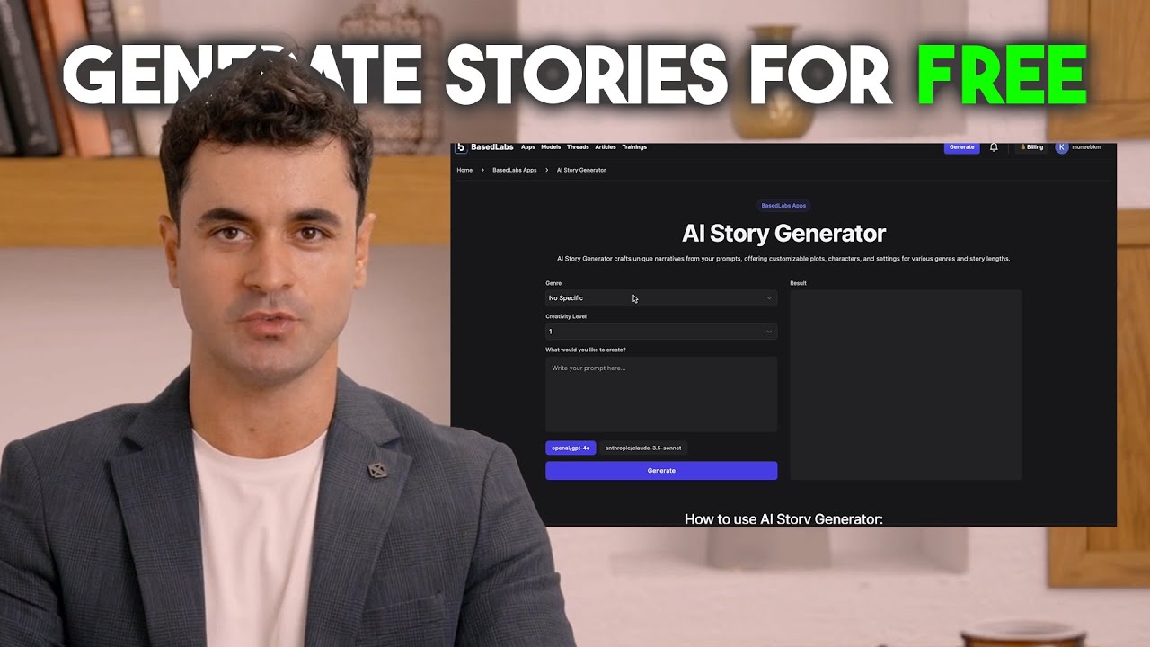 How to Create Use Based Lab's FREE Story Generator | BasedLabs Tutorial