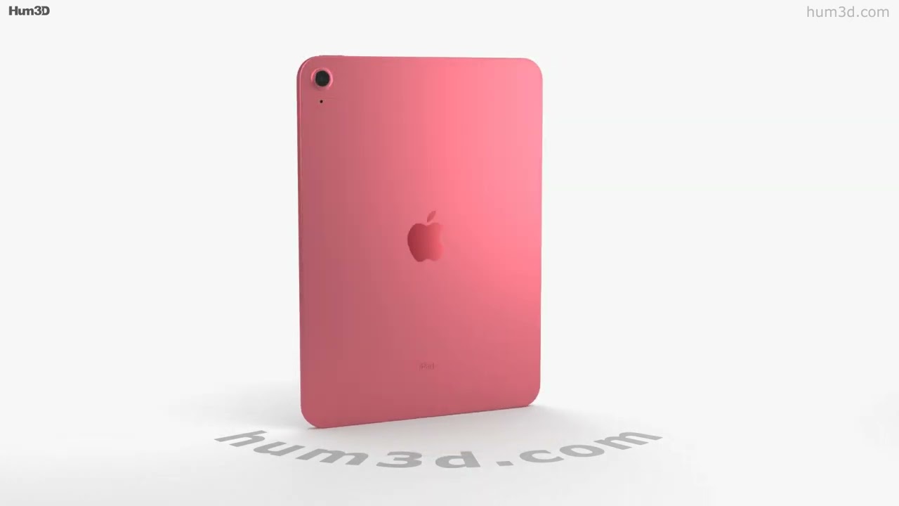 Apple iPad 10th Generation Pink 3D model by 3DModels.org