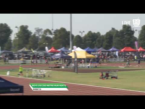 Boys U10 200m Heat 1 - 2019 State Track and Field Championships // LAVicTV