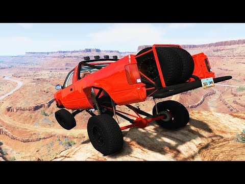 Cliff Drops #4 - BeamNG Drive | CrashTherapy
