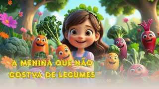 Uma lição sobre os legumes | Uma lição divertida sobre alimentação saudável, histórias infantil