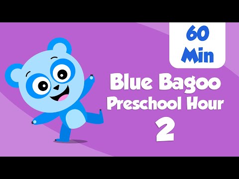 Blue Bagoo Preschool Hour 2 | Counting, Shapes, Exercise, Bath Time and more
