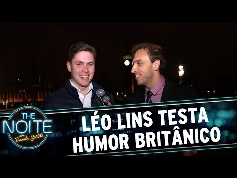 Léo Lins testa humor britânico com piadas brasileiras | The Noite (07/07/17)