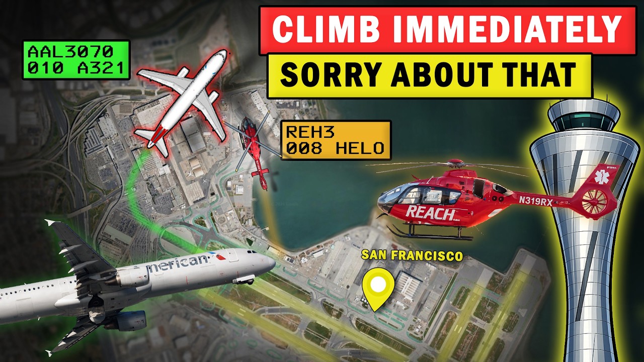 American A321 and Medical Helicopter in Conflict near San Francisco
