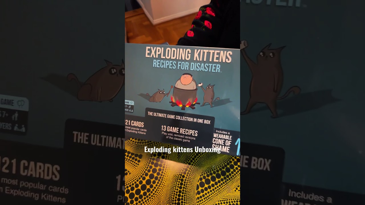 Unboxing Exploding Kittens Recipes For Disaster 😹🐱| Cone of Shame 😂