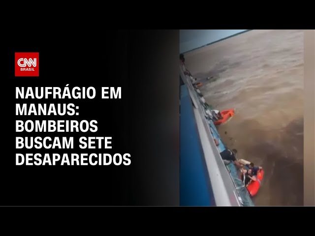 Sete pessoas seguem desaparecidas após naufrágio de lancha em Manaus | CNN PRIME TIME