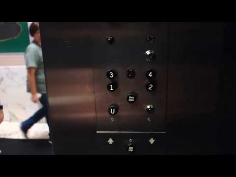 EPIC LEVELING! VINTAGE Otis Black Button Traction Elevator at Haywood Park Offices, Asheville, NC