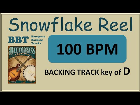 Snowflake Reel - bluegrass backing track 100 bpm