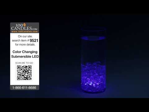 DIY Lighted Centerpieces with Color Changing Submersible LED Lights