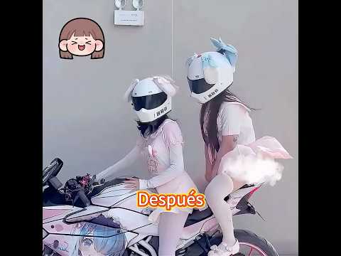 Dificultades de una chica bajita al conducir una moto
