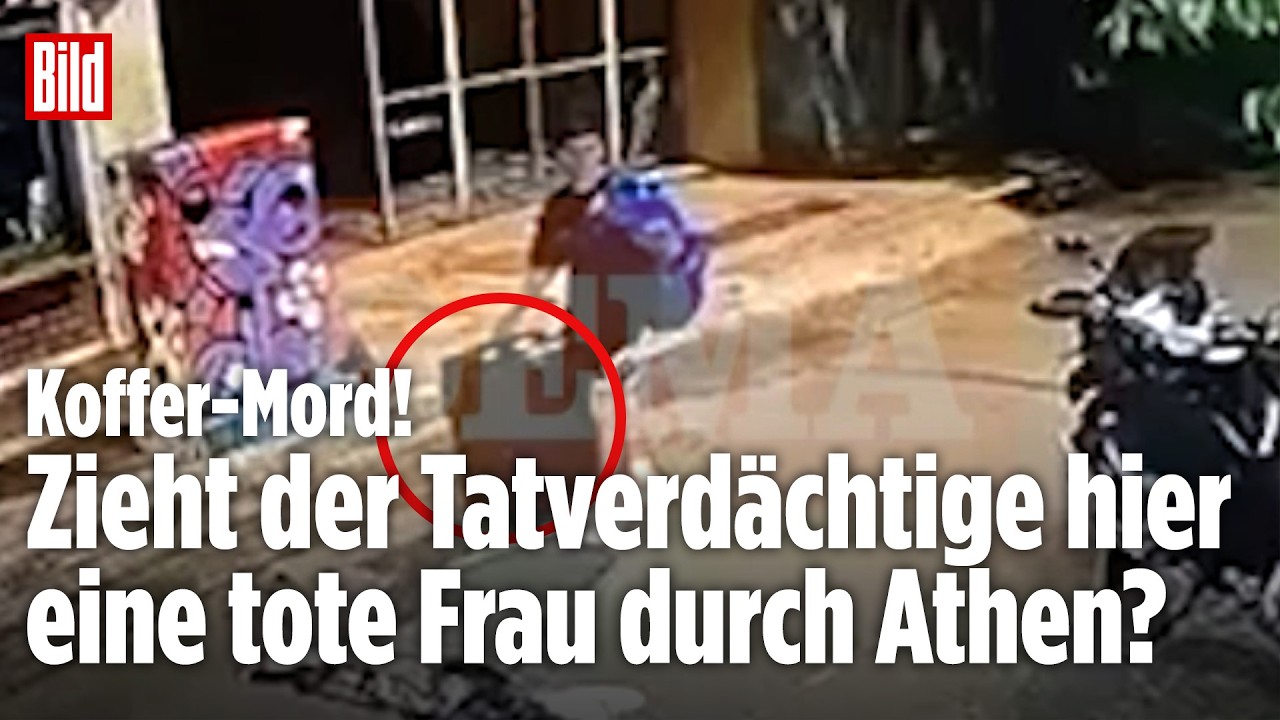 Mord in Athen: Belastende Aufnahmen! Steckt in diesem Koffer die Leiche der Frau?