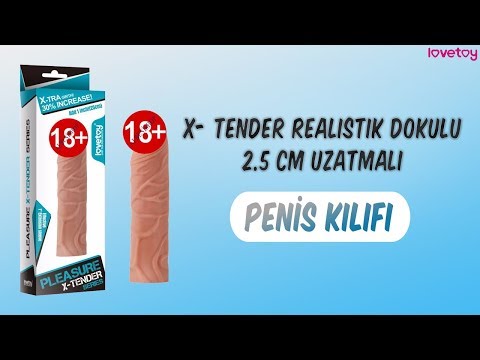 X-Tender Realistik Dokuda 2.5 Cm Uzatmalı Penis Kılıfı-LV1051F