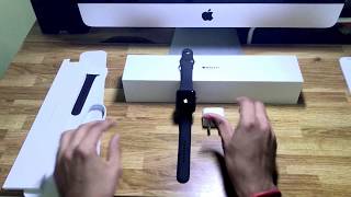 Apple Watch Series 3 GPS 42mm Space Gray Aluminum w. Black Sport B. - Space Gray (MQL12) - відео 1