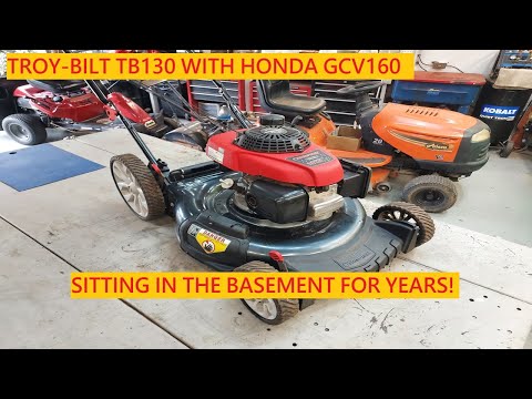 Troy-Bilt TB130 Push Mower Honda GCV160 | Sitting In The Basement For Years!
