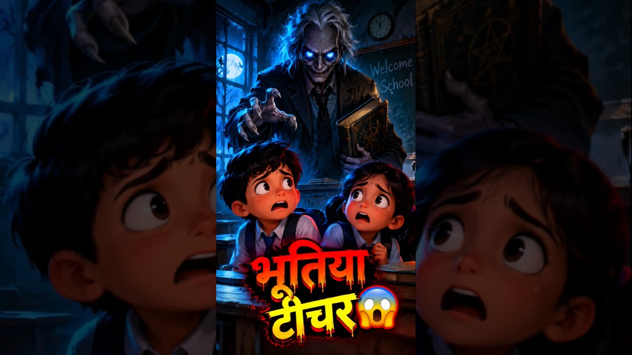 भूतिया स्कूल का रहस्य 👻 | डरावना भूतिया टीचर | 2D Horror Story in Hindi😱 #shorts