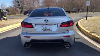Lexus ISF Borla Catback with Muffler Delete exhaust - cold start warm start