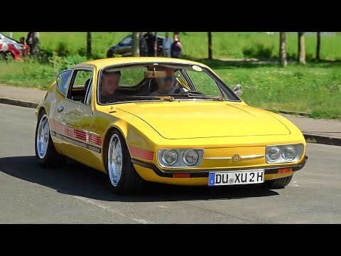 Classic Cars leaving Youngtimer Show Zeche Ewald 2025- VW SP2, 3.0 CSL, Manta A, Widebody Scirocco..