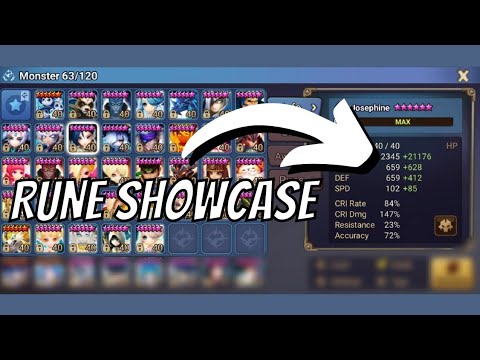 RTA RUNE SHOWCASE FT. JOSEPHINE & MANX | Summoners War Indonesia