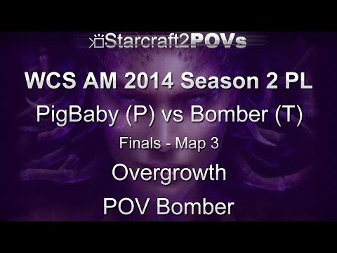 SC2 HotS - WCS AM 2014 S2 PL - PigBaby vs Bomber - Finals - Map 3 - Overgrowth - Bomber