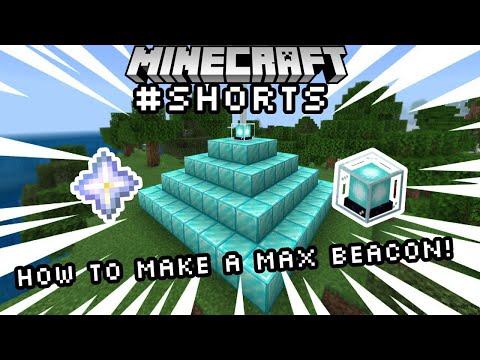 How to Make a Fully Powered Beacon | Minecraft #shorts