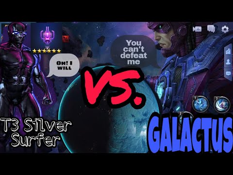 T3 SILVER SURFER WITH CTP OF RAGE VS. GALACTUS GIANT BOSS RAID || MARVEL FUTURE FIGHT