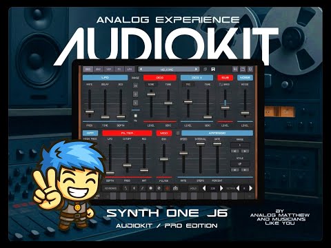 AudioKit Synth One J6 - 100% FREE - The Sound Test Room Preset Bank Demo - iPad