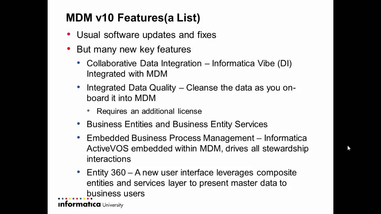 Master Data Management (MDM) version 10, Module 2/4