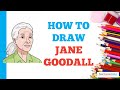 How To Draw Jane Goodall Easy Step By Step Drawing Tutorial For Beginners