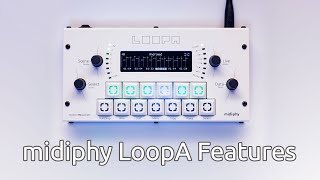 Video thumbnail for midiphy LoopA Features (Hardware MIDI Looper and Sequencer) by Hawkeye