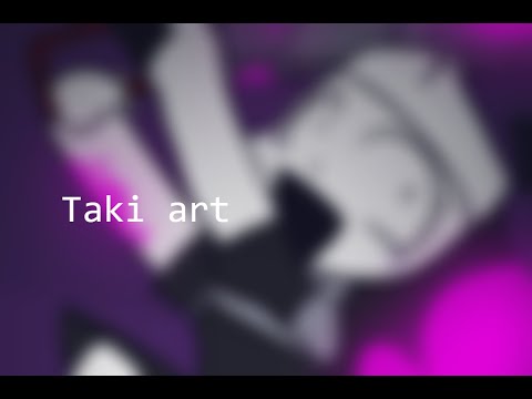 Art I made of Taki (blood warning but the blood is a neon pink)