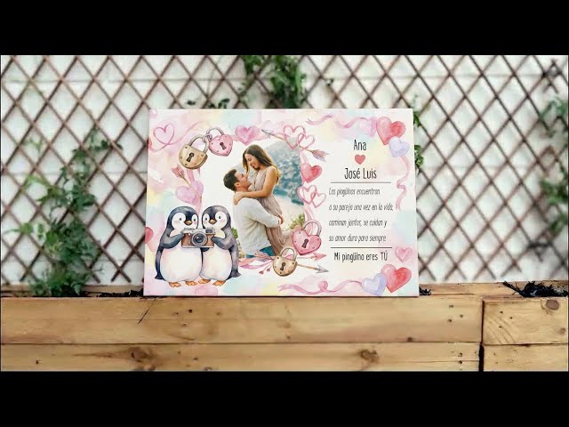 Vídeo relacionado con Panorama Cuadro Personalizado con Foto en Lienzo - 30x40 cm - Regalo San Valentín, Boda, Cumpleaños - Fabricado en España - 20 Tamaños Disponibles