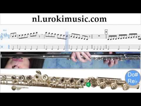 Fluit Leren Spelen OneRepublic - Counting Stars Fluitles Deel#1 Studie Klasse Muzieknoten