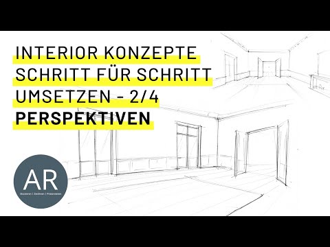 Interior Design Konzept 2/4. Räume zeichnen, planen und gestalten am Beispiel eines Wohnzimmers.