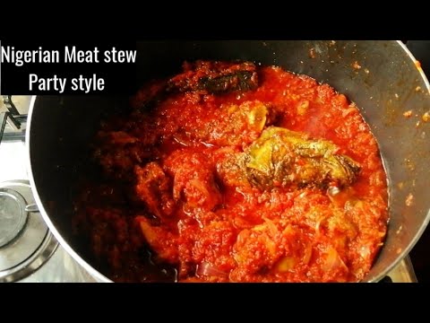 Nigerian cow meat stew | How to... Meat stew recipe | party style | Nigerian stew recipe