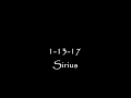 Sirius - The brightest star 1-13-17