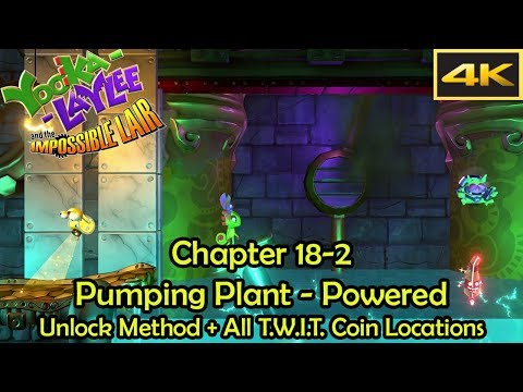 Chapter 18 - Pumping Plant - Powered Walkthrough [4k] - Yooka-Laylee and the Impossible Lair